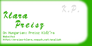 klara preisz business card